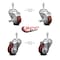 Service Caster 3.5 Inch Maroon Polyurethane Swivel 10mm Threaded Stem Caster Brakes, 2PK SCC-TS20S3514-PPUB-MRN-TLB-M1015-2S2 - alternate 4